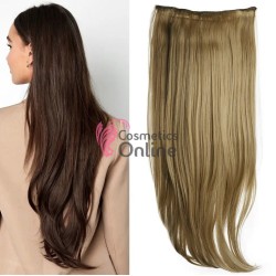 Extensie de par tresa cu 5 clip on delux Full Head dreapta de 60 cm  Saten Mediu Ash 39863